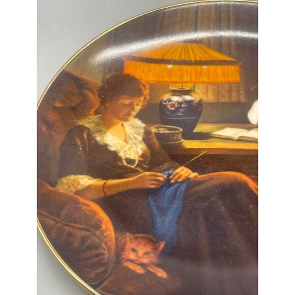 Norman Rockwell print on plate #10328Q Father's Help Knowles fine china READ - Picture 2 of 7